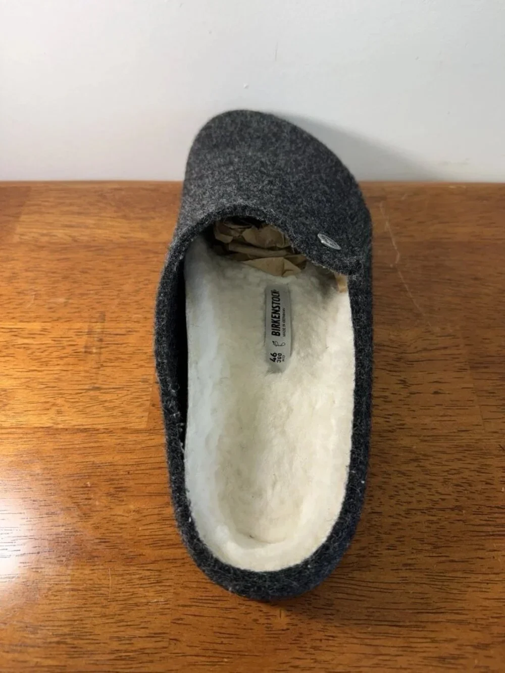 Birkenstock Zermatt Shearling Wool Felt Clogs Anthracite EU 46 Men 13